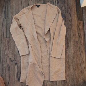 J. Crew Women's Tan Open Front Sweater
